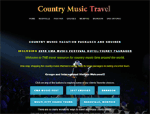 Tablet Screenshot of countrymusictravel.com